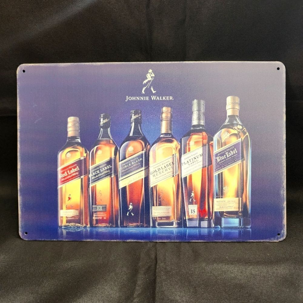 Johnnie Walker Metal Pub Bar Poster